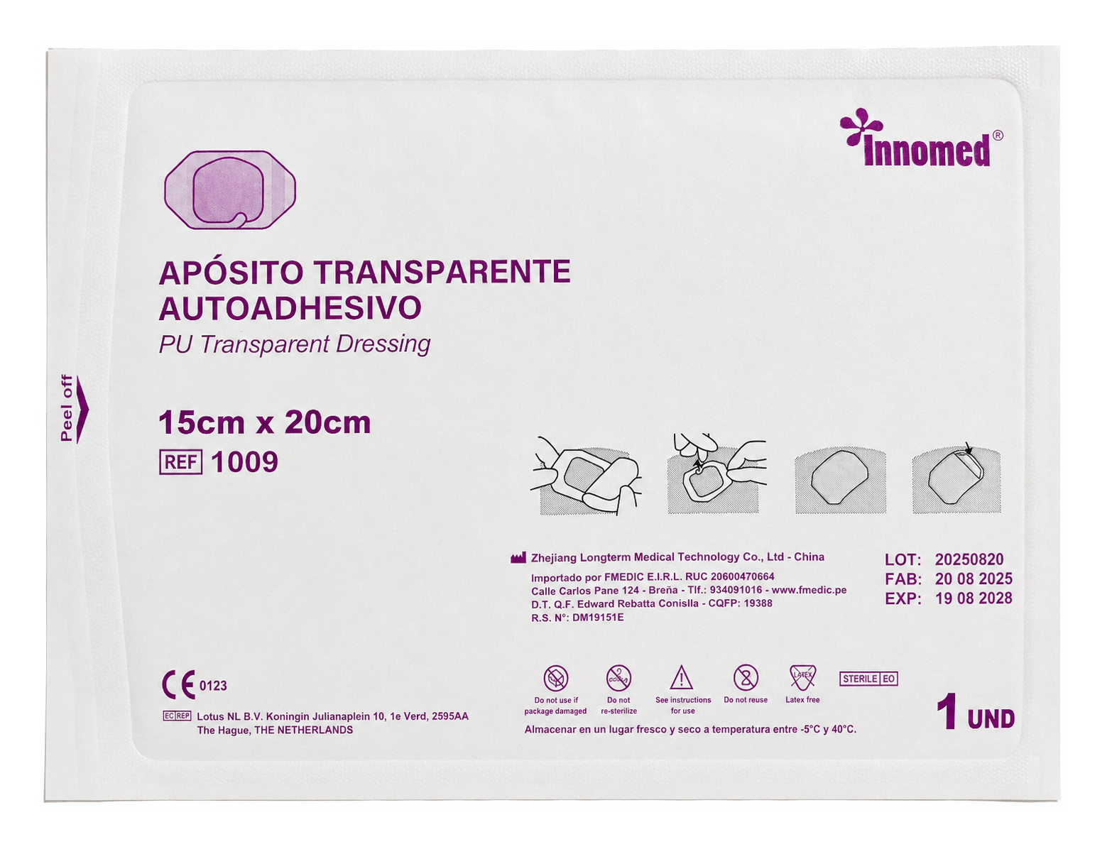 APOSITO TRANSPARENTE DE 15 X 20 CM