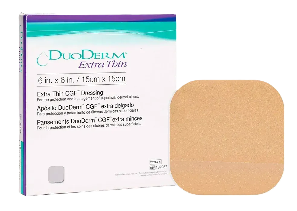 PARCHE PARA ESCARAS DELGADO DE 15 X 15 CM - DUODERM EXTRA THIN