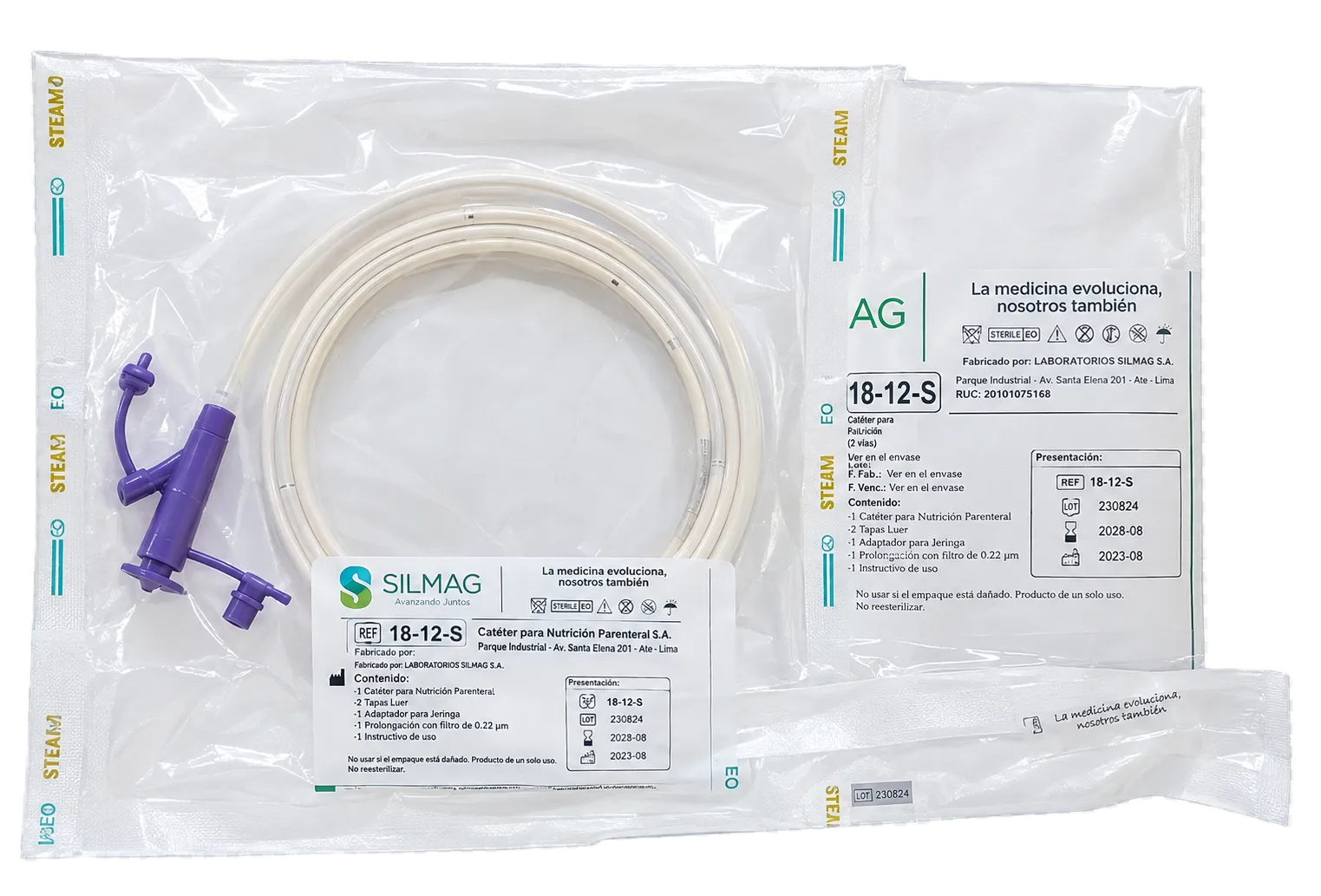 SONDA TRANSPILORICA CON LASTRE Y MANDRIL ENTERAL NUTRICIONAL N. 12