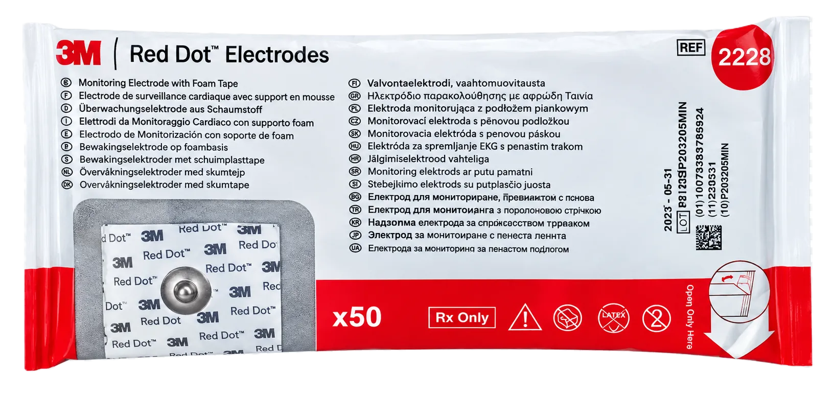 ELECTRODOS ADULTO X 50 UND - RED DOT 2228
